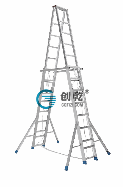 青島客戶采購(gòu)10米焊接人字升降梯，指定創(chuàng)乾
