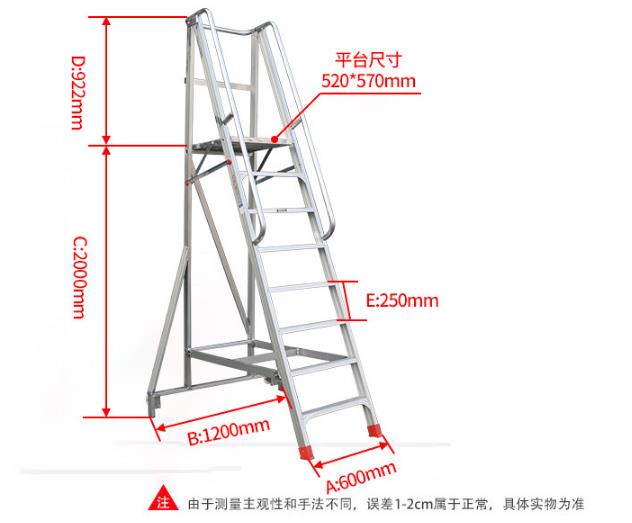 機(jī)械操作工作平臺可折疊安全梯